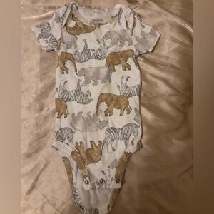 Carter's Safari Animal Print Bodysuit - White and Tan